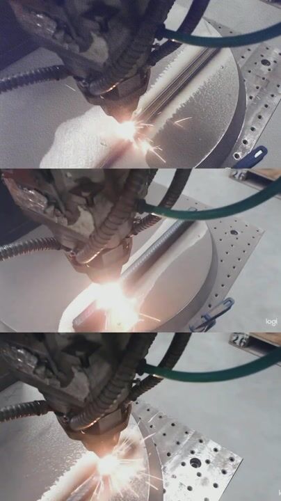Poster frame from a Laser Metal Deposition powder-wall build video