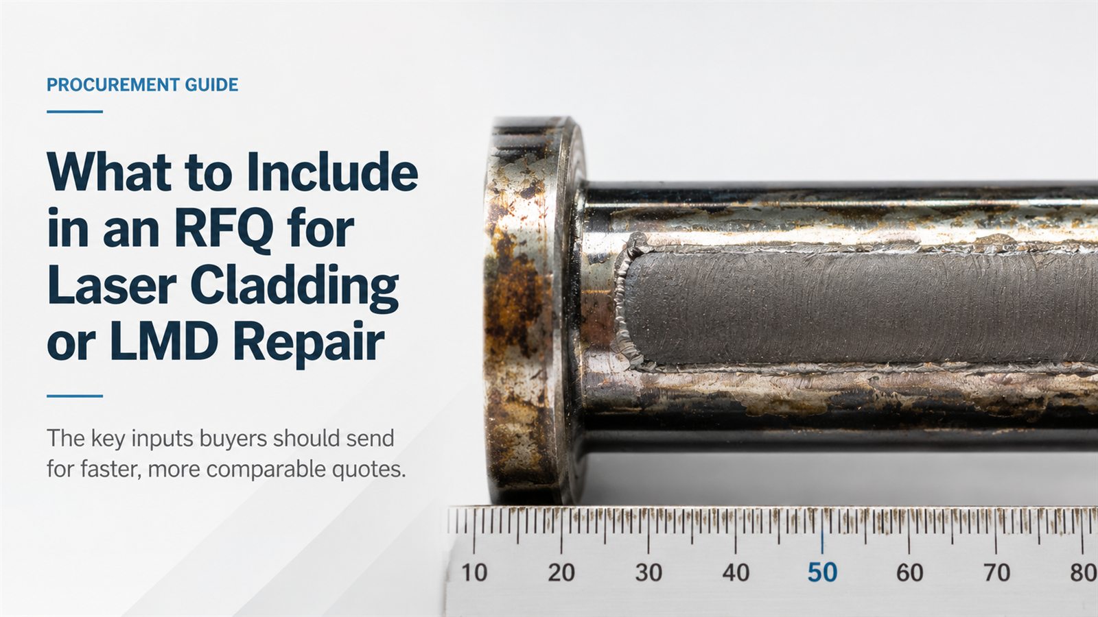 Visual checklist for RFQ inputs and repair cost estimation
