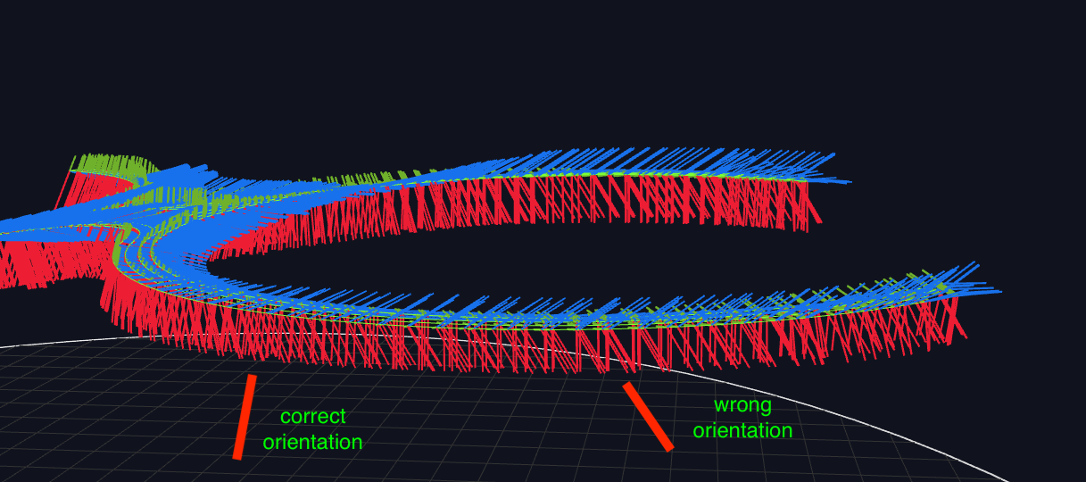 Second layer path planning screenshot for LMD bridge-node geometry
