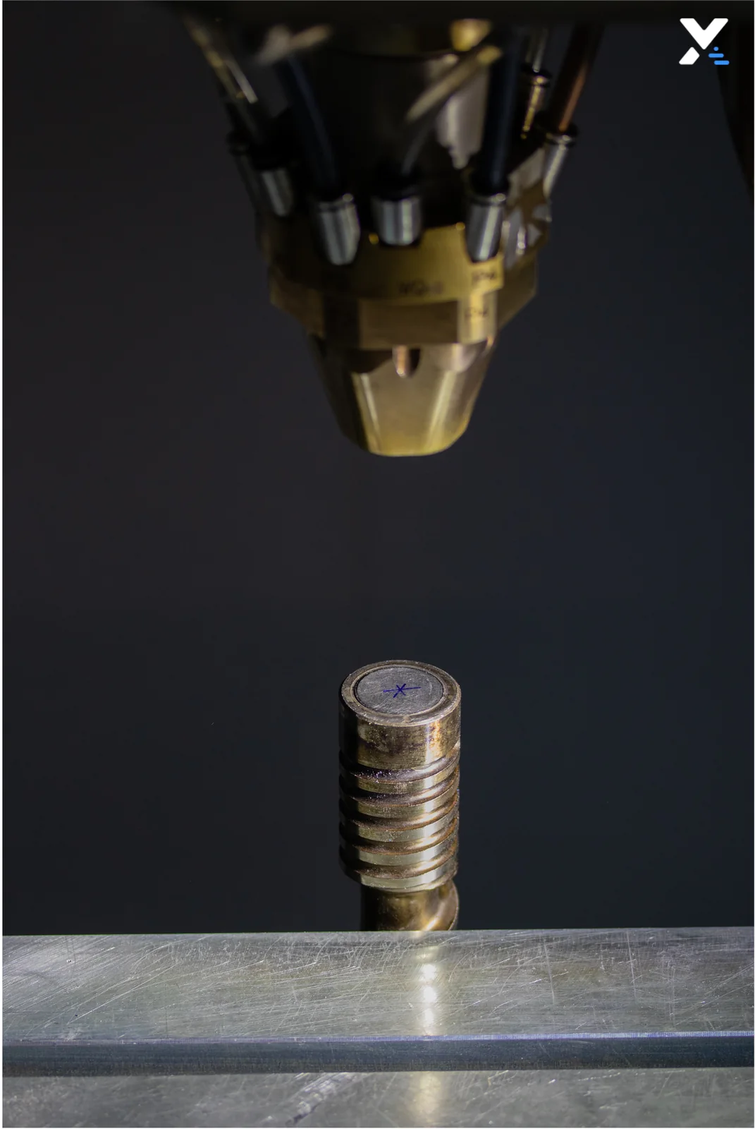 Extruderschnecke vorbereitet für die LMD-Reparatur