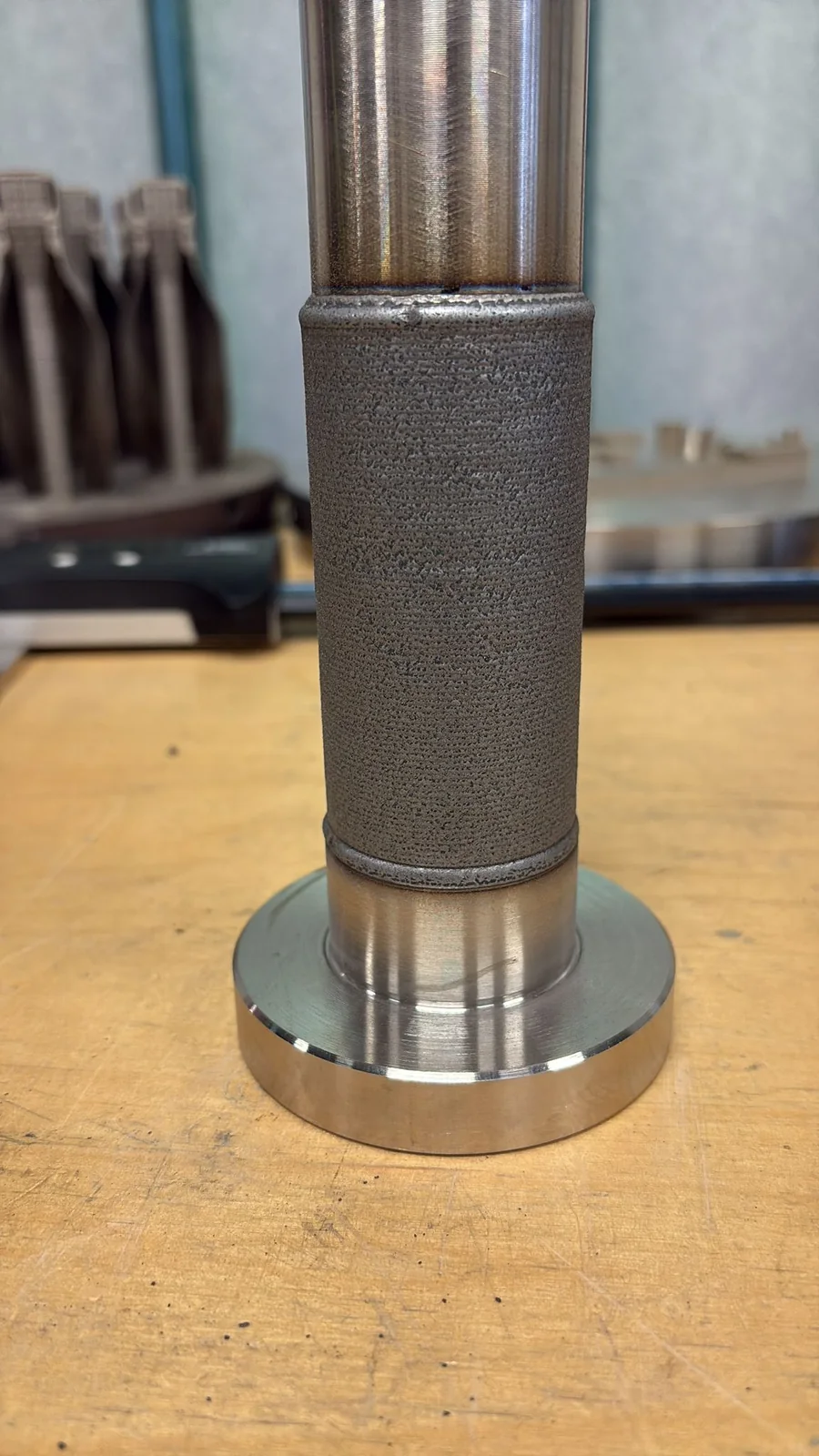 Video showing Laser Metal Deposition process monitoring and Inconel 718 buildup on a spindle repair