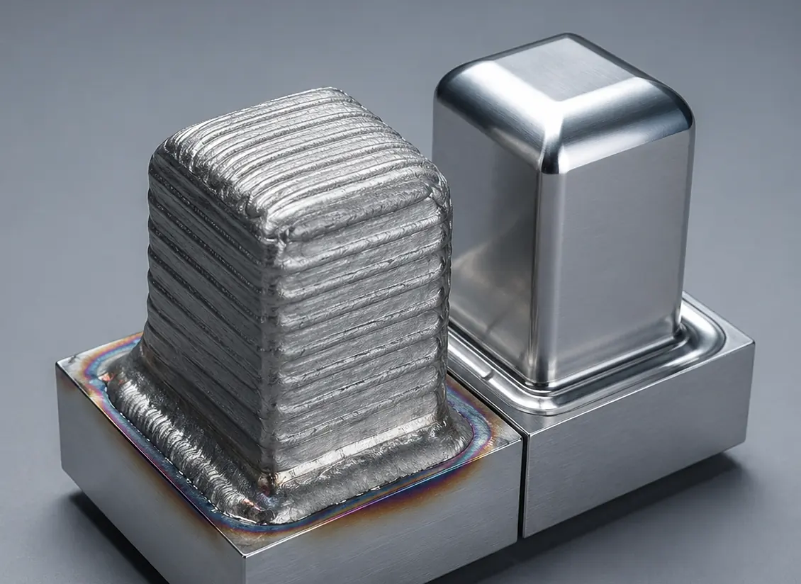 Finished component after LMD deposition and post-processing