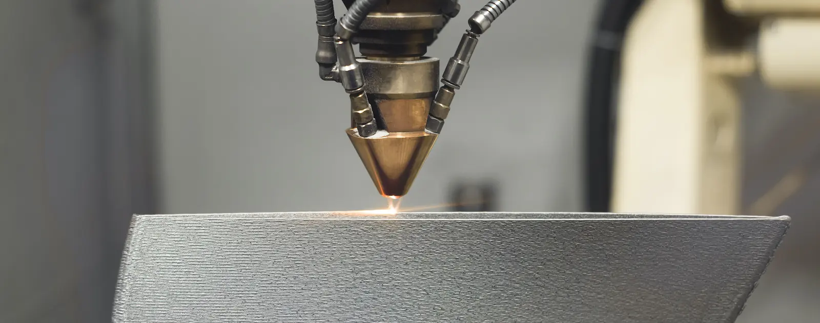 Laser Metal Deposition process adding metal to a component